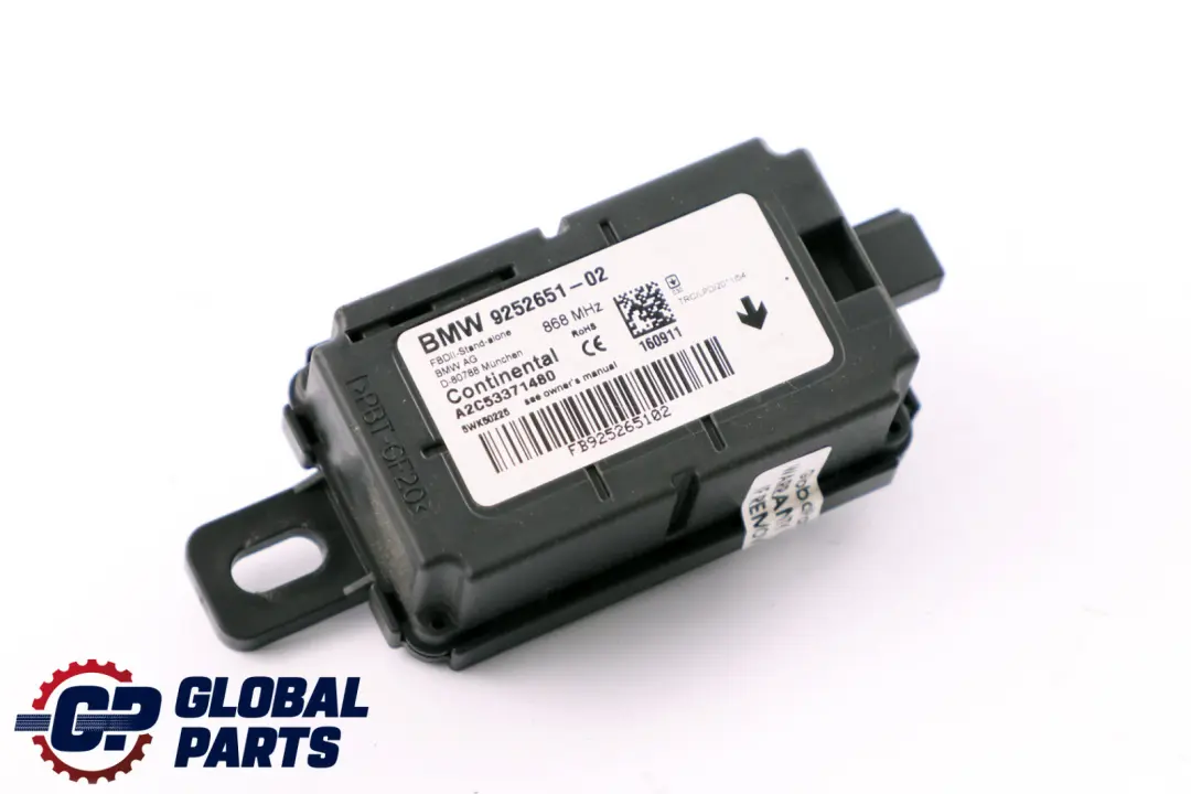 Radio Remote Control Receiver 868 MHZ BMW 1 2 3 Series F20 F21 F22 F30 - SKU 9252651 - Part number 9252651