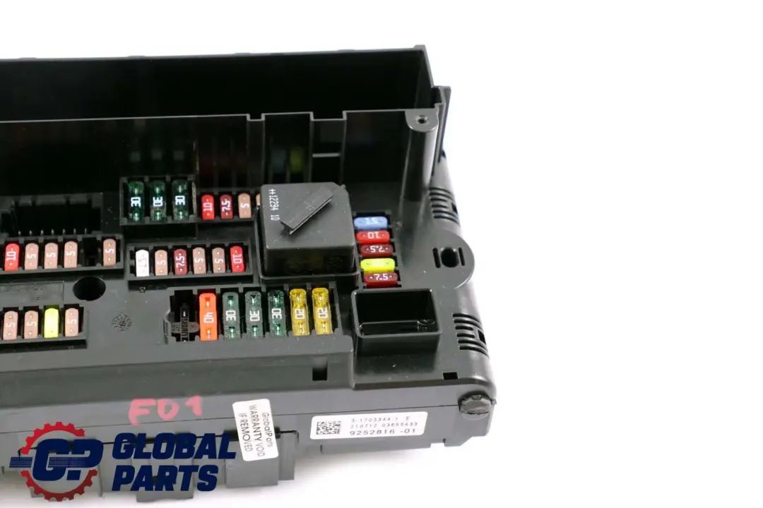 BMW F01 F02 LCI F07 GT Distribución de Energía Caja de Fusibles - SKU 9252816 - Número de pieza 9252816