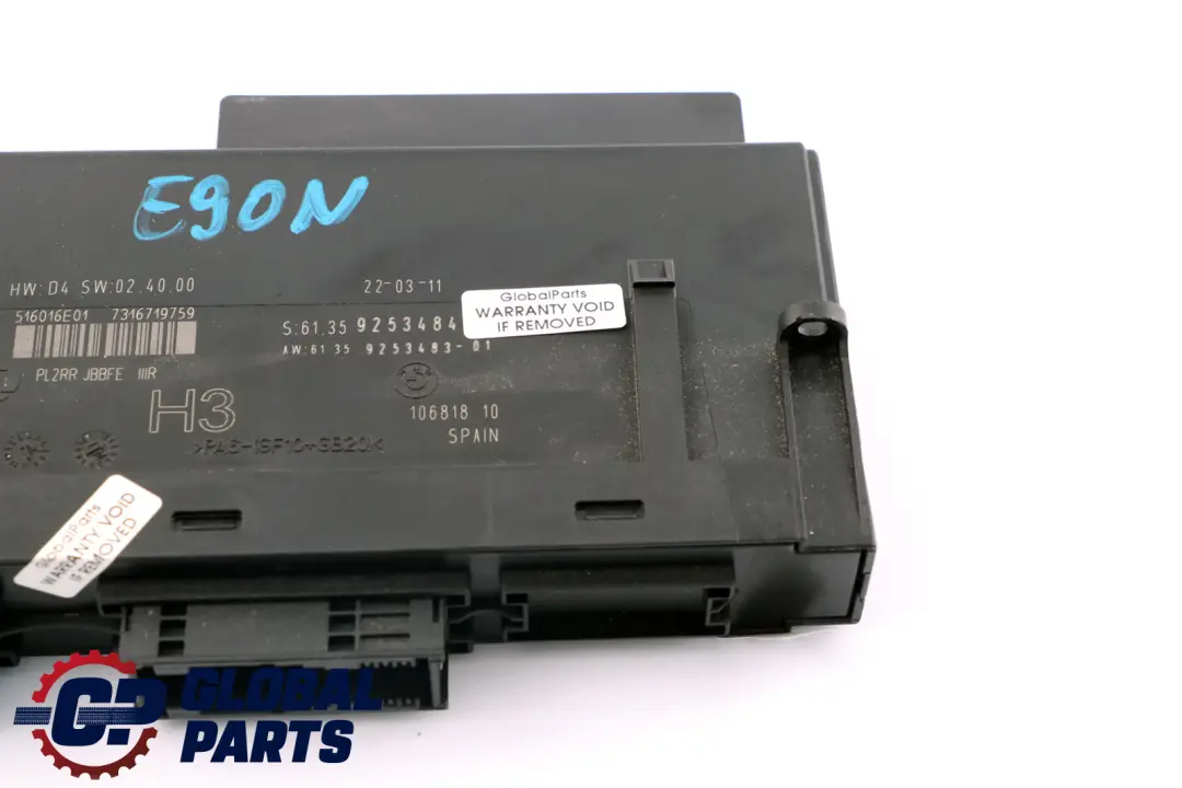 BMW 3 Series E90 LCI ECU Body Control Module H3 Junction Box 6135 - SKU 9253484 - Part number 9253484