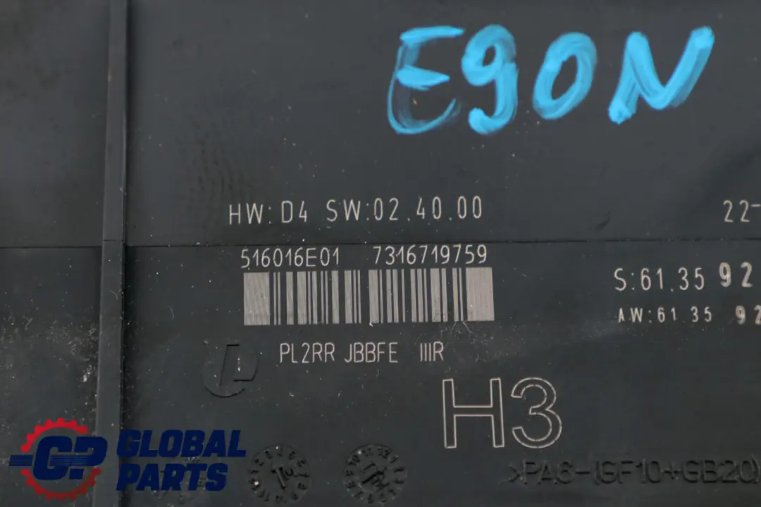 BMW E90 LCI ECU Body Control Module H3 Junction Box 6135 - SKU 9253484 - Numéro de pièce 9253484