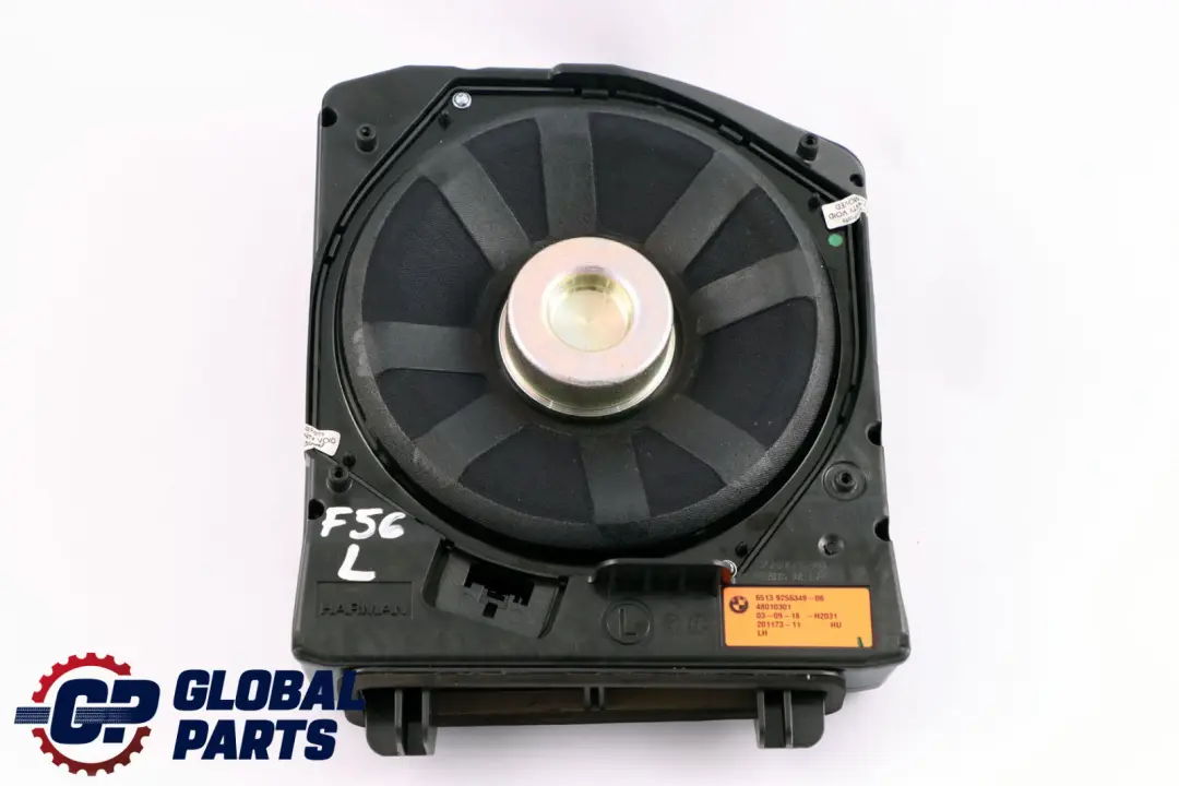 Harman Kardon Subwoofer Centrale Bassi HiFi Sinistro per Mini F55 F56 F57 con numero di parte 9256349 Mini F55 F56 F57 Harman Kardon Subwoofer Centrale Bassi HiFi Sinistro - SKU 9256349 - Numero di parte 9256349