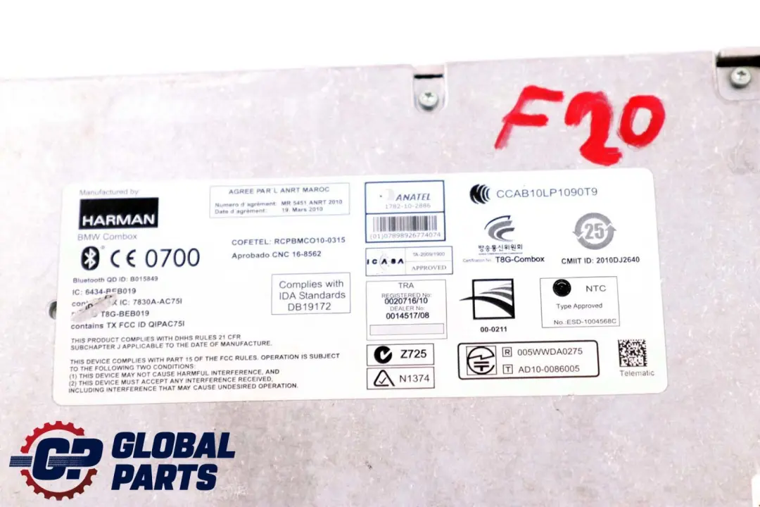 Módulo Telemático Bluetooth Combox para BMW F20 F21 F30 F31 con número de pieza 9257151 BMW F20 F21 F30 F31 Módulo Telemático Bluetooth Combox - SKU 9257151 - Número de pieza 9257151