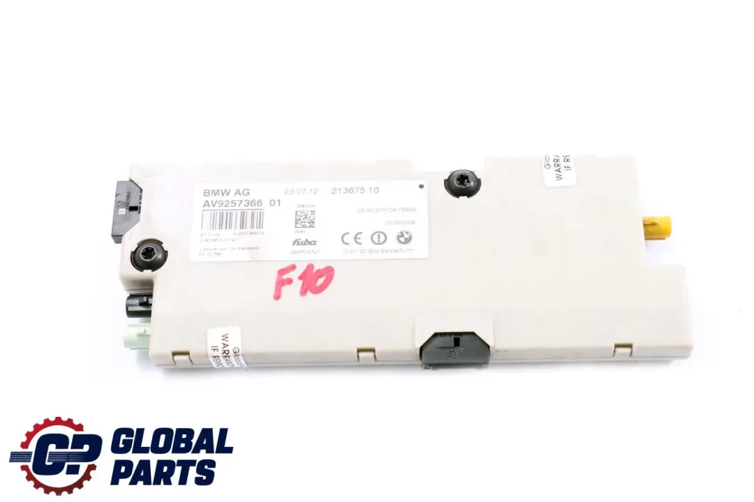 Antena Amplificador Diversity 868 MHZ para BMW Serie 5 7 F01 F10 LCI con número de pieza 9257366 BMW Serie 5 7 F01 F10 LCI Antena Amplificador Diversity 868 MHZ - SKU 9257366 - Número de pieza 9257366