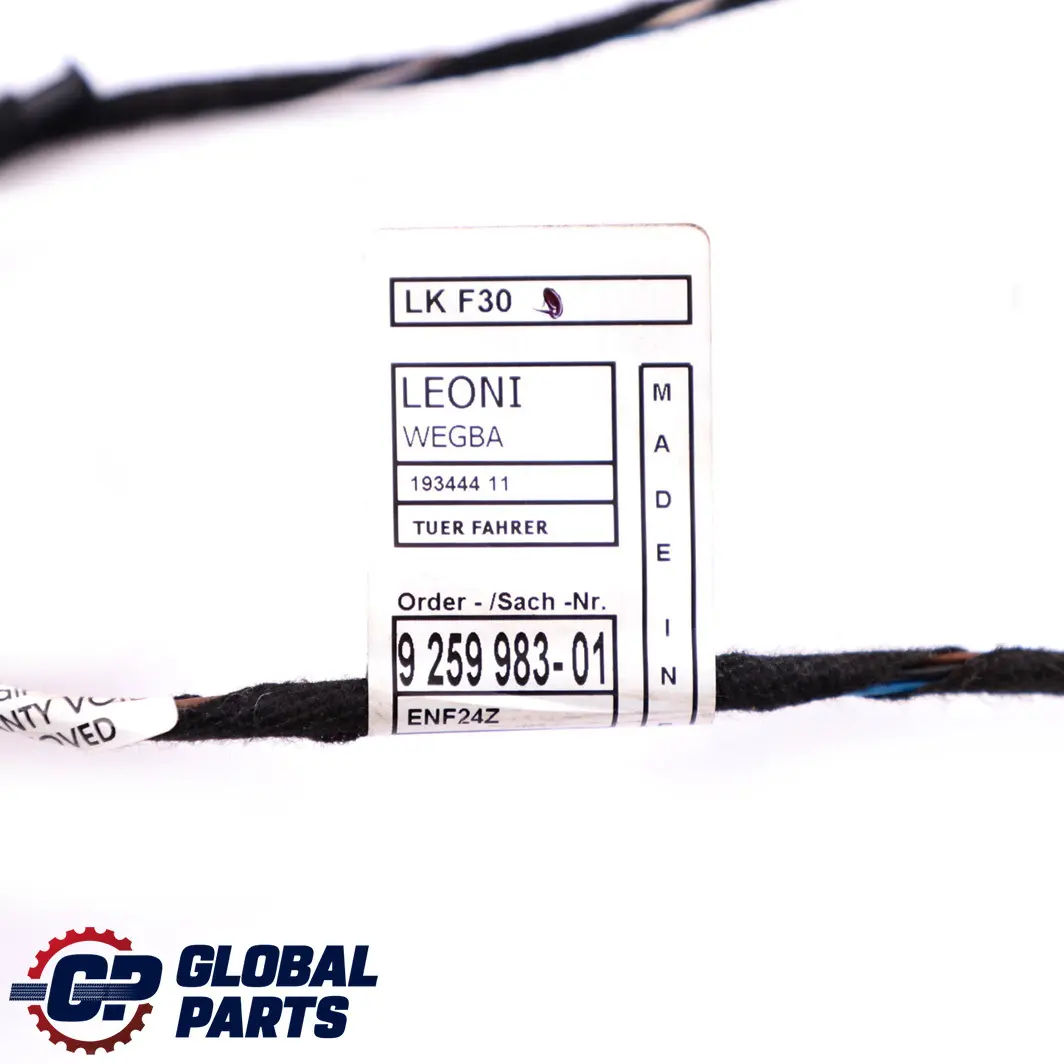 Arnés Cableado Puerta Lado Conductor para BMW F30 F31 con número de pieza 9259983 BMW F30 F31 Arnés Cableado Puerta Lado Conductor - SKU 9259983 - Número de pieza 9259983