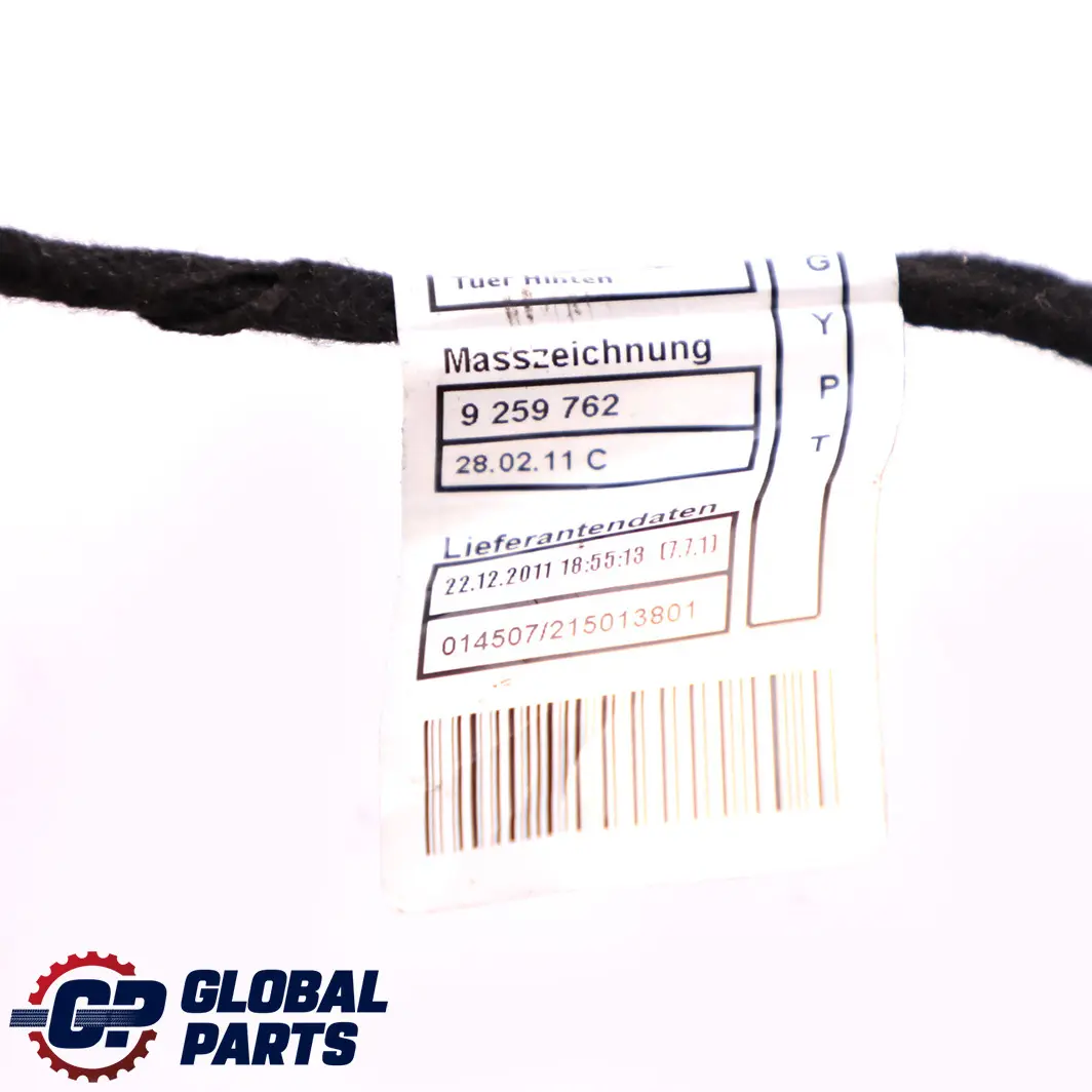 BMW 3 F30 F31 F80 M3 Rear Left Right Wiring Harness Cable Door Loom - SKU 9260011 - Part number 9260011