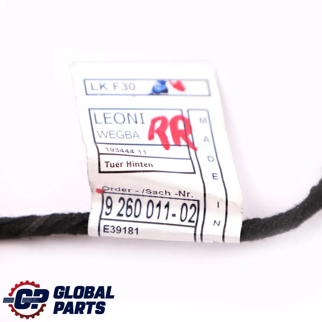 Hinten Links Rechts Kabelbaum Kabel Tür Loom für BMW 3 F30 F31 F80 M3 mit Teilenummer 9260011 BMW 3 F30 F31 F80 M3 Hinten Links Rechts Kabelbaum Kabel Tür Loom - SKU 9260011 - Teilenummer 9260011