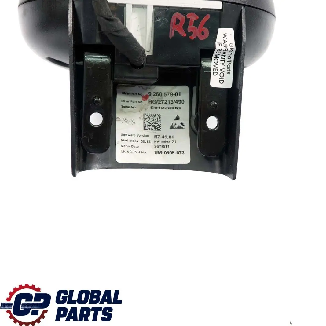 Cuentarrevoluciones Tacometro Negro para Mini Cooper One R56 R57 R59 R60 R61 con número de pieza 9260579 Mini Cooper One R56 R57 R59 R60 R61 Cuentarrevoluciones Tacometro Negro - SKU 9260579 - Número de pieza 9260579