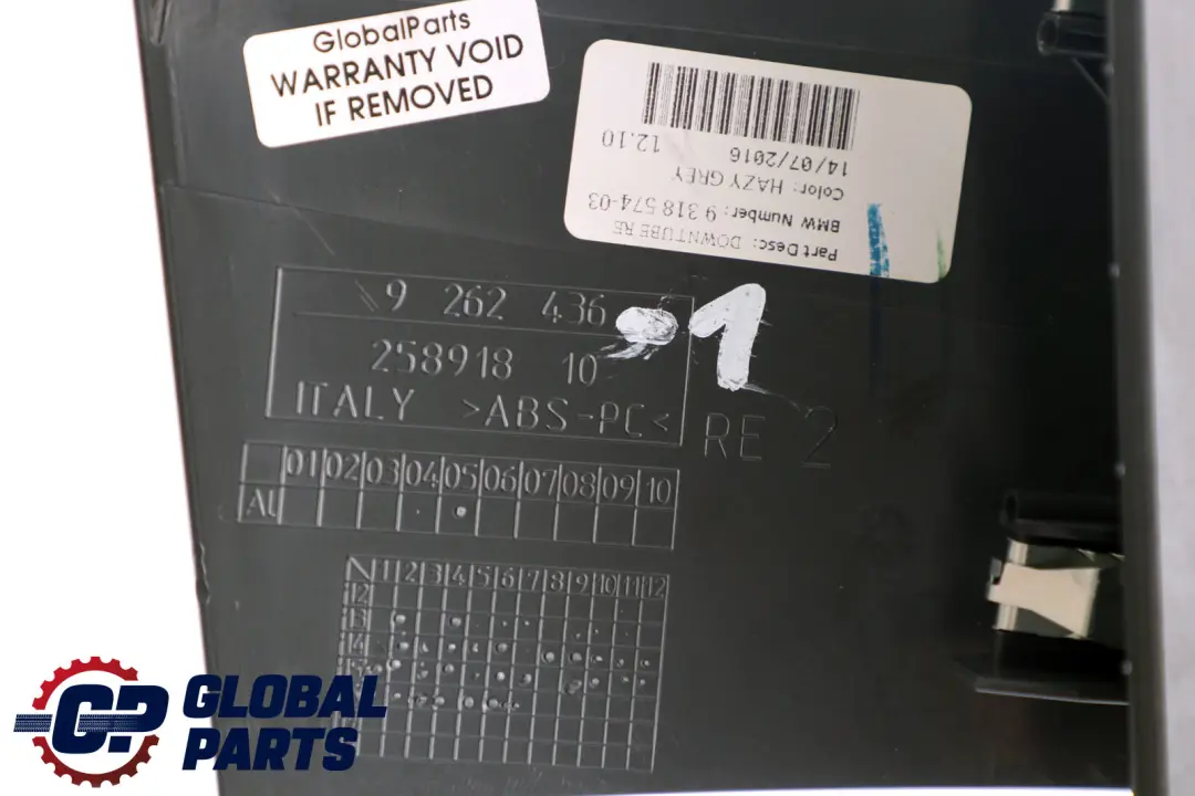 BMW Mini F55 F56 1 Trim Down Tube Front Panel Cover Middle Right O/S - SKU 9262436-1 - Part number 9262436