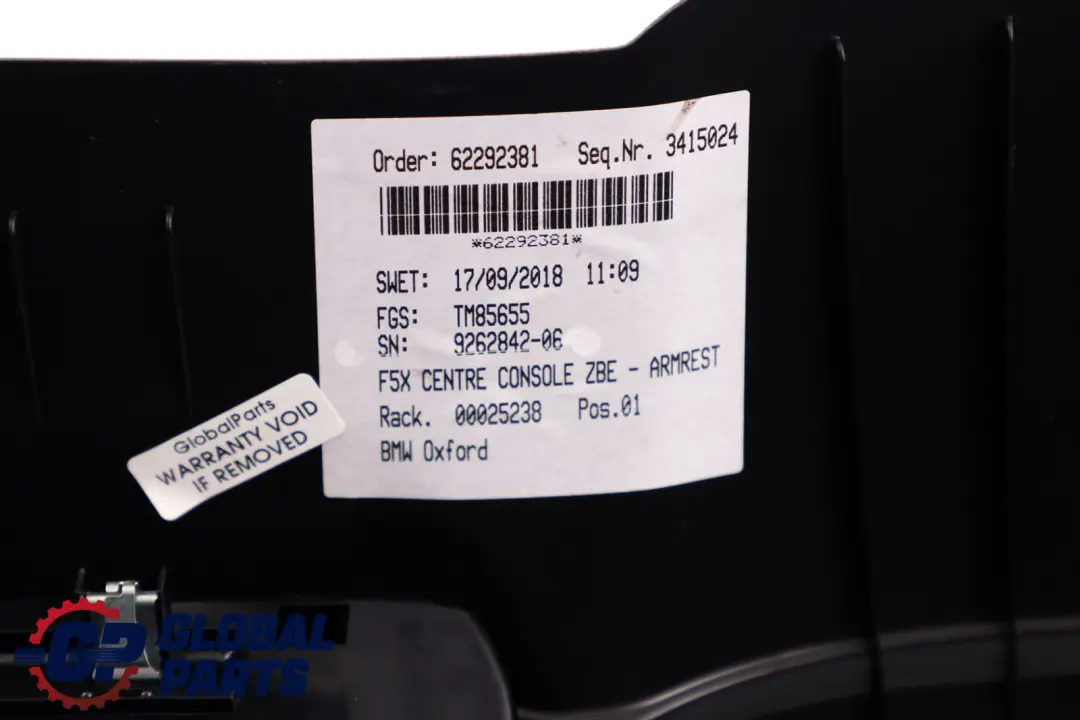 Mini Cooper One F55 F56 F57 Centre Console Trim Schwarz Black - SKU 9262842 - Part number 9262842