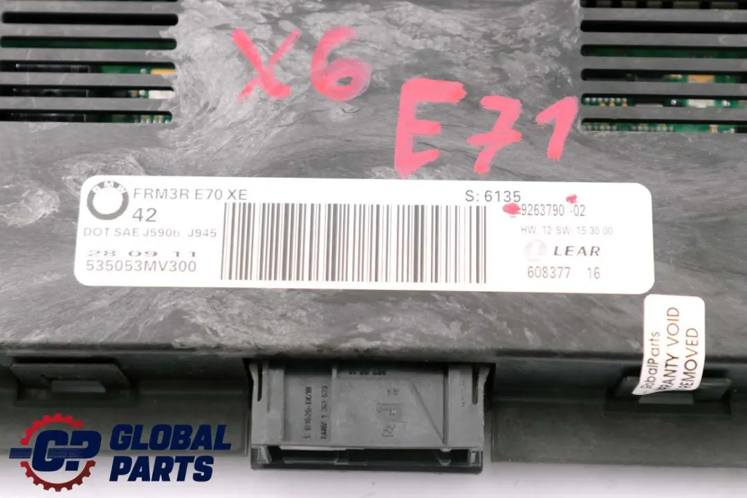 BMW X6 Series E71 Footwell Light Xenon Control Module Unit LEAR FRM3R XE - SKU 9263790 - Part number 9263790
