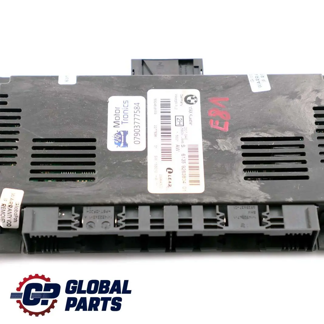 Lichtmodul Fussraummodul Steuergerät MAX Kuester FRM3R PL2 für BMW 1 E81 mit Teilenummer 9263804 BMW 1 E81 Lichtmodul Fussraummodul Steuergerät MAX Kuester FRM3R PL2 - SKU 9263804-1 - Teilenummer 9263804