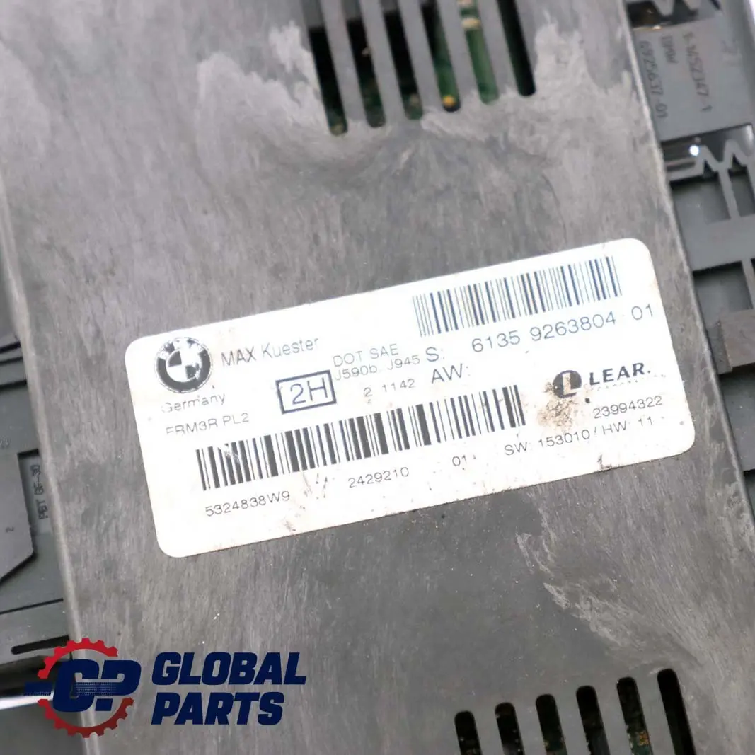 Lichtmodul Fussraummodul Steuergerät MAX Kuester FRM3R PL2 für BMW 3 E90 mit Teilenummer 9263804 BMW 3 E90 Lichtmodul Fussraummodul Steuergerät MAX Kuester FRM3R PL2 - SKU 9263804 - Teilenummer 9263804