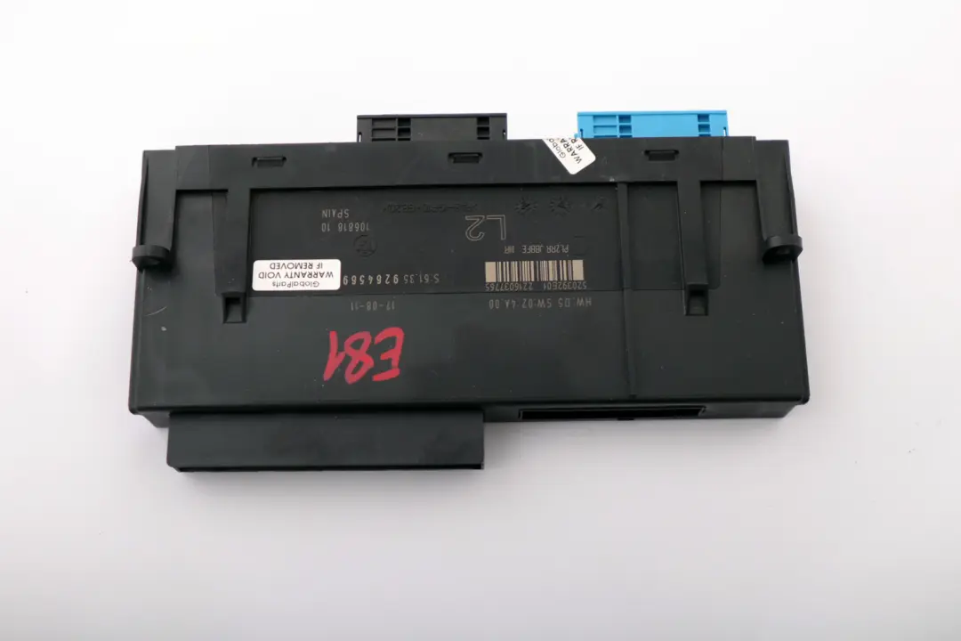 Appare de Controle Carrosserie L2 6135 pour BMW 1 E81 à propos du numéro de pièce 9264569 BMW 1 E81 Appare de Controle Carrosserie L2 6135 - SKU 9264569 - Numéro de pièce 9264569