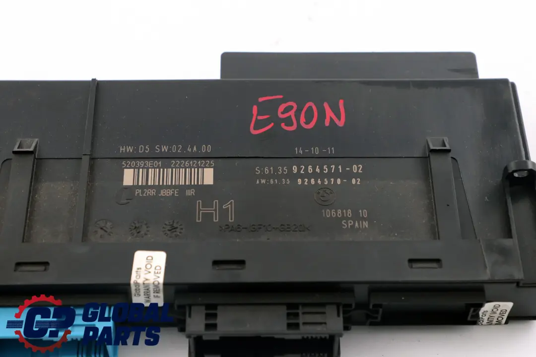 BMW E90 LCI Body Control Module H1 PL2RR JBBFE IIIR 6135 - SKU 9264571 - Part number 9264571