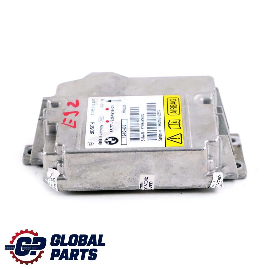 Unita Controllo Airbag ECU NO CRASH DATA per BMW E82 E88 E92 E93 LCI con numero di parte 9264916 BMW E82 E88 E92 E93 LCI Unita Controllo Airbag ECU NO CRASH DATA - SKU 9264916 - Numero di parte 9264916