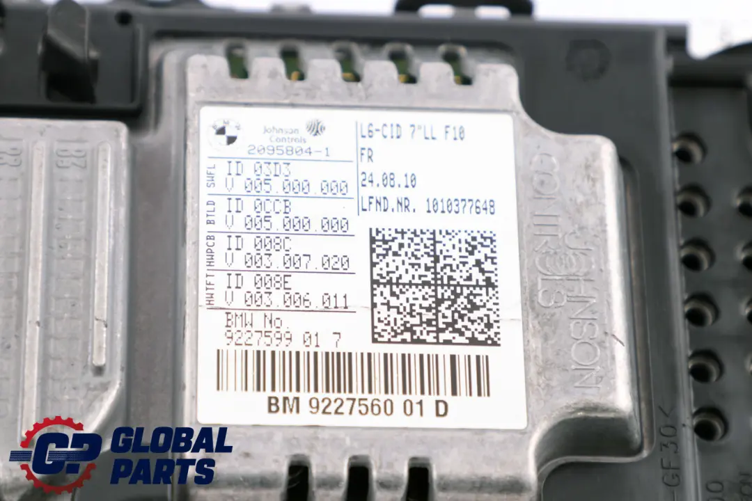 BMW Série 5 F10 F11 LCI Boardmonitor Ecran central d'information 7" - SKU 9266384 - Numéro de pièce 9266384