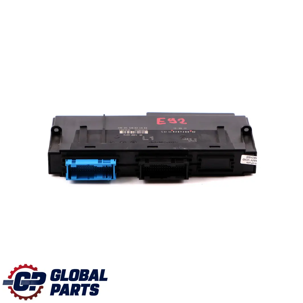 BMW E92 ECU Body Control Module L1 Steuergerät PL2RR JBBFE IIIR - SKU 9267200-1 - Teilenummer 9267200