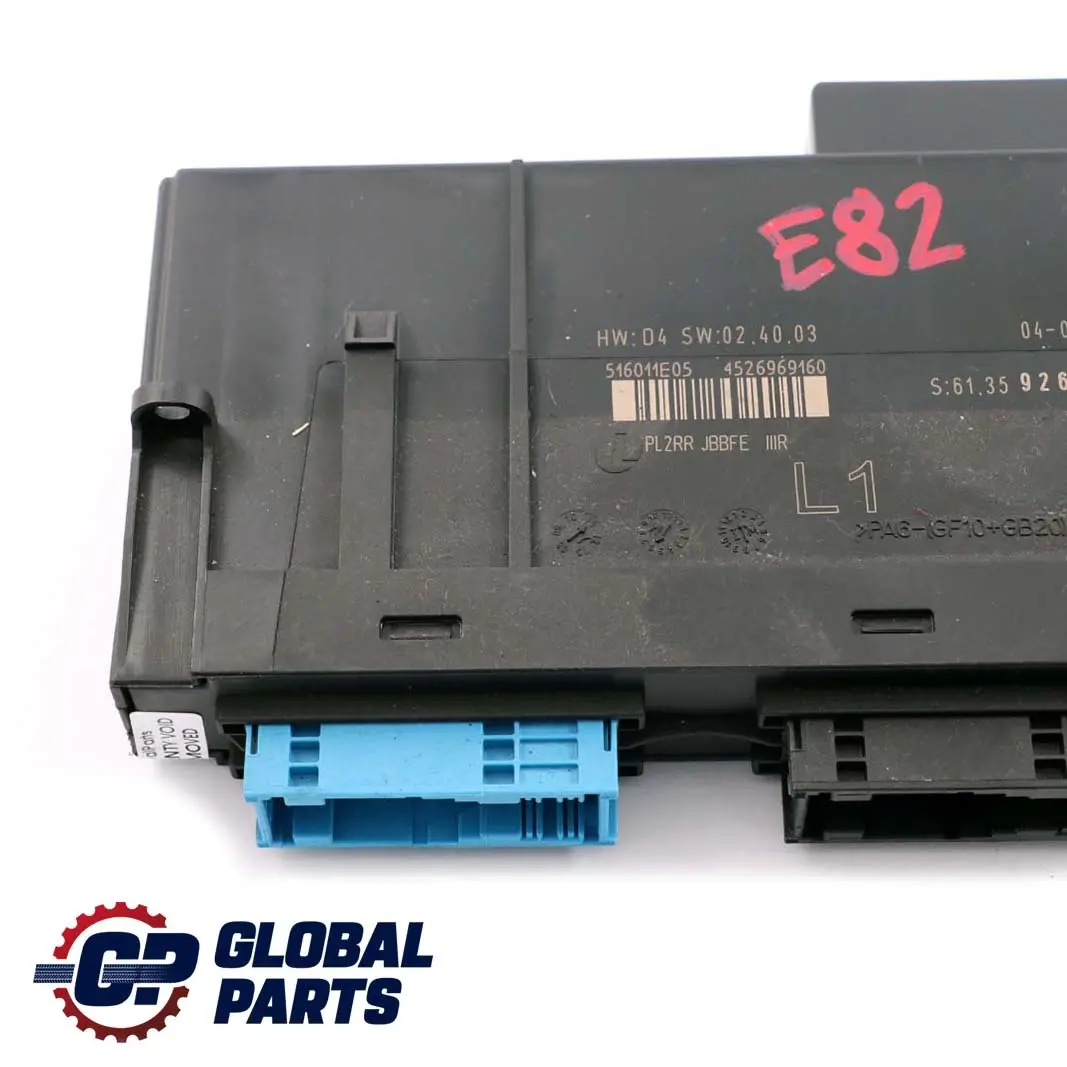 ECU Corpo Controllo Moduli L1 Centralina PL2RR Jbbfe per BMW E82 con numero di parte 9267200 BMW E82 ECU Corpo Controllo Moduli L1 Centralina PL2RR Jbbfe - SKU 9267200 - Numero di parte 9267200