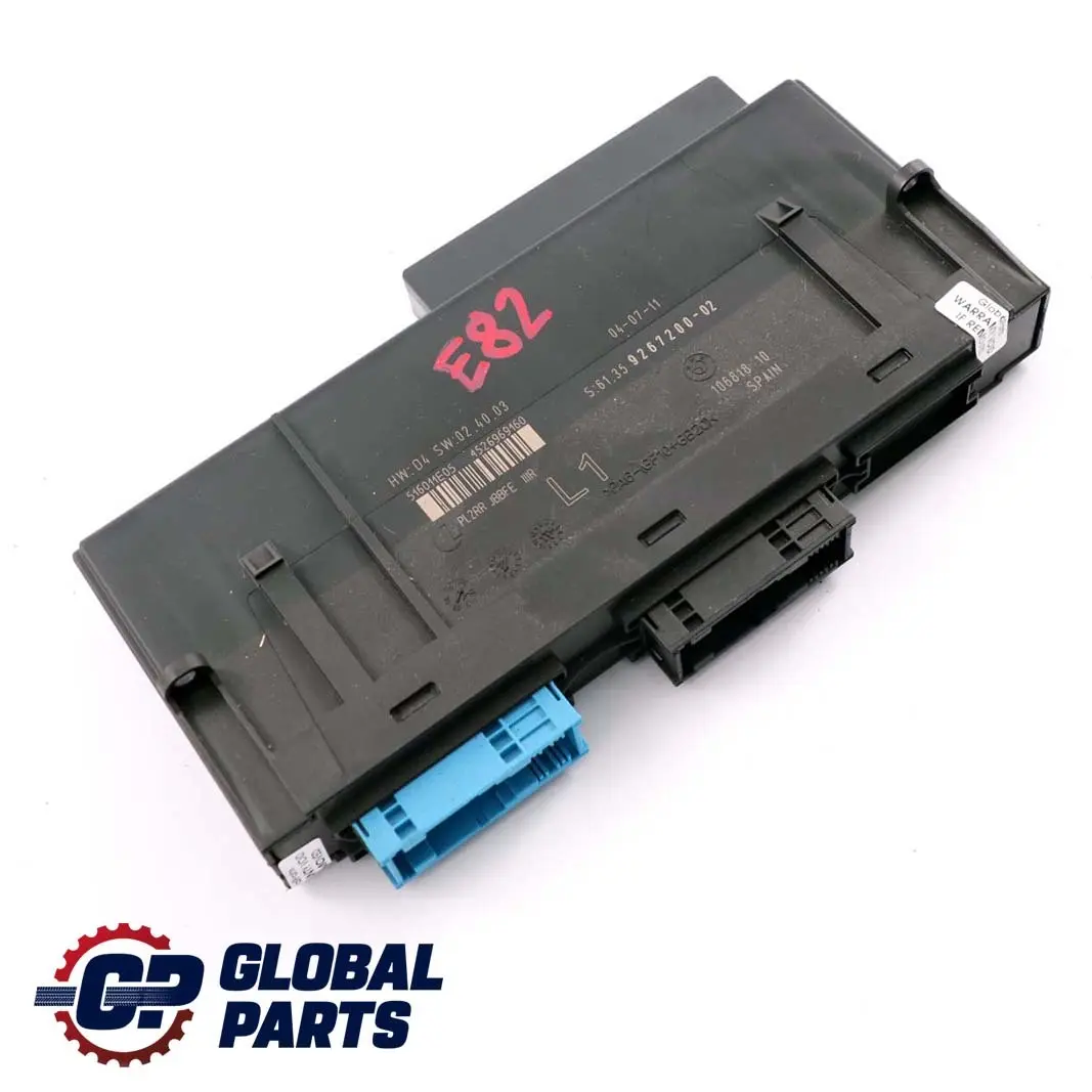 ECU Corpo Controllo Moduli L1 Centralina PL2RR Jbbfe per BMW E82 con numero di parte 9267200 BMW E82 ECU Corpo Controllo Moduli L1 Centralina PL2RR Jbbfe - SKU 9267200 - Numero di parte 9267200