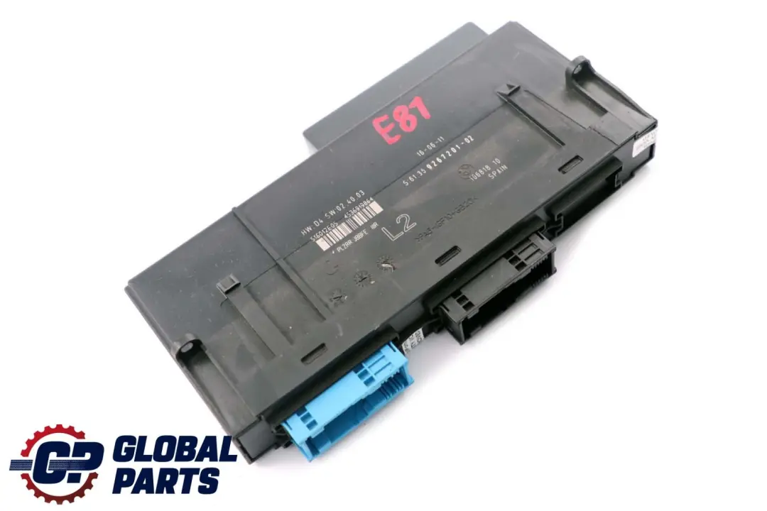 Karosseriesteuergerät Steuergerät L2 PL2RR JBBFE 6135 für BMW E81 mit Teilenummer 9267201 BMW E81 Karosseriesteuergerät Steuergerät L2 PL2RR JBBFE 6135 - SKU 9267201 - Teilenummer 9267201