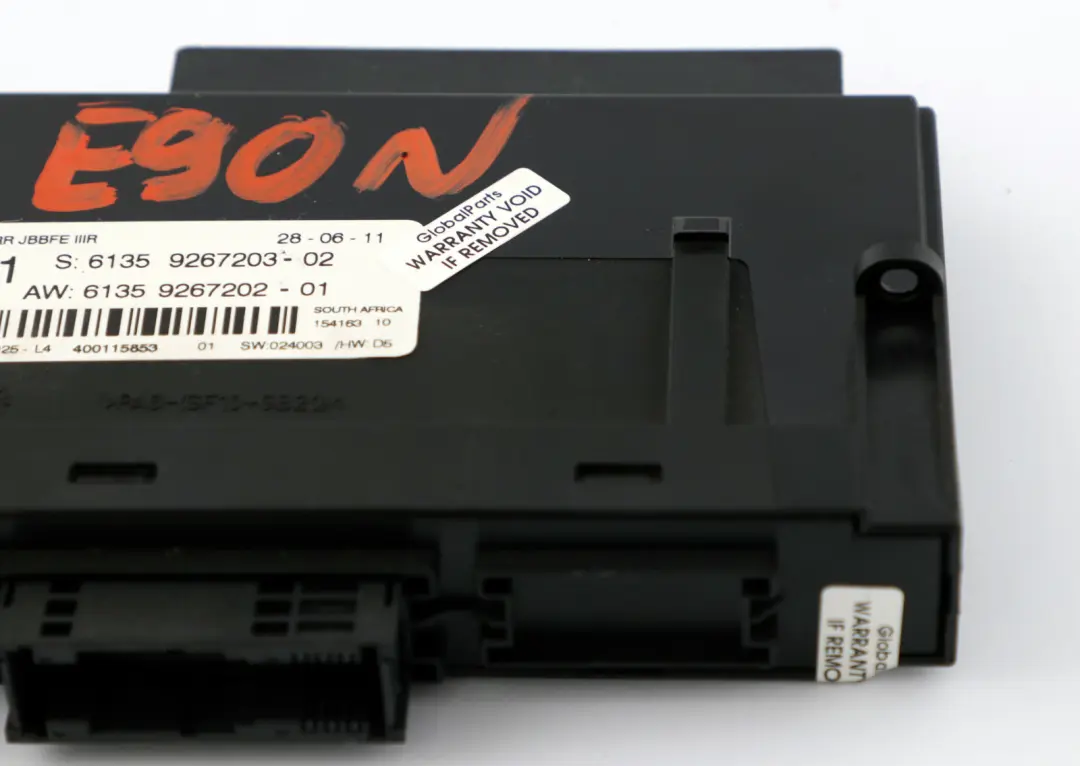 BMW E90 LCI Body Control Module H1 PL2RR JBBFE IIIR 6135 - SKU 9267203 - Número de pieza 9267203