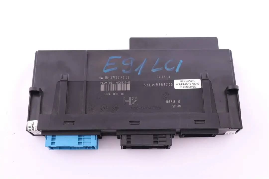 ECU Body Control Module Junction Box H2 to BMW E91 Touring LCI with Part number 9267205 BMW E91 Touring LCI ECU Body Control Module Junction Box H2 - SKU 9267205 - Part number 9267205
