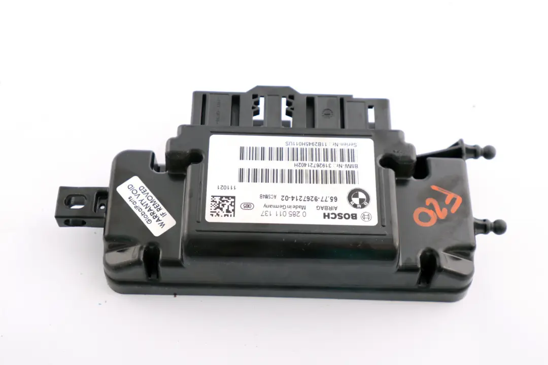 Moduł Sterownik Poduszek Powietrznych do BMW F20 F21 F34 o numerze 9267214 BMW F20 F21 F34 Moduł Sterownik Poduszek Powietrznych - SKU 9267214 - Numer Części 9267214