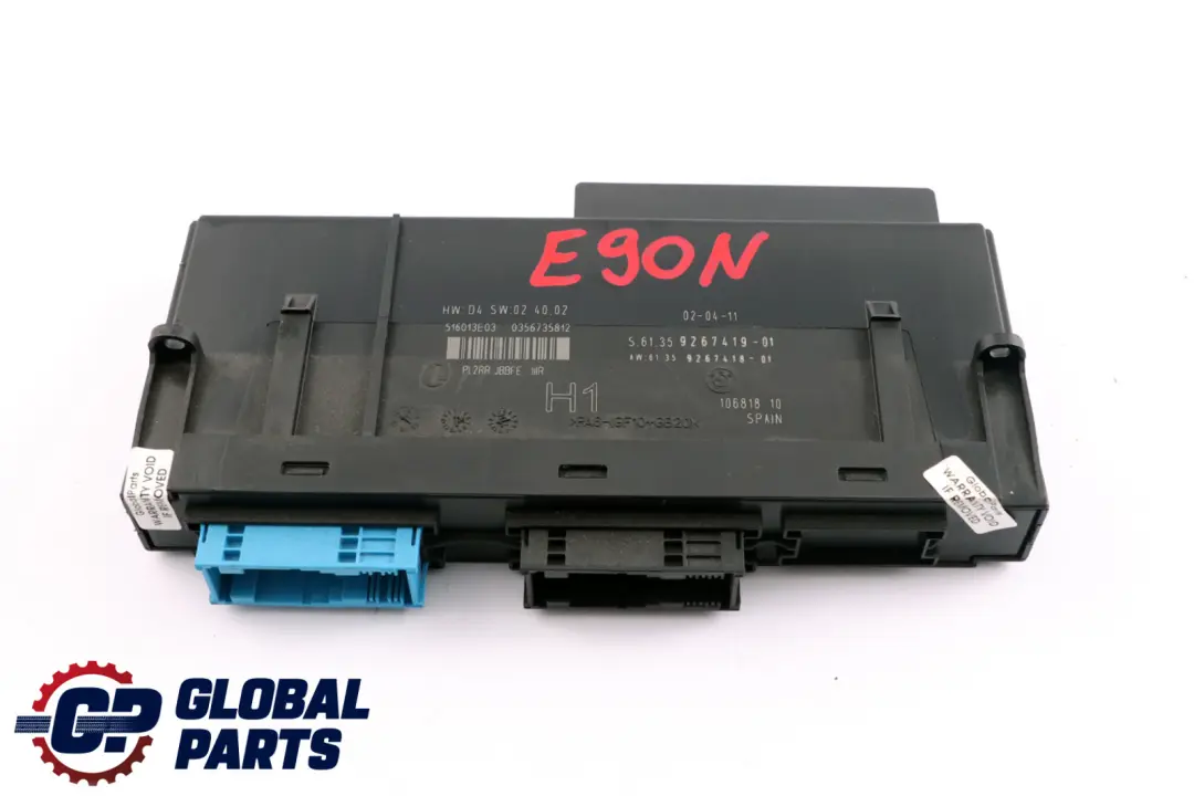 Módulo de control de la carrocería H1 6135 para BMW E90 LCI con número de pieza 9267419 BMW E90 LCI Módulo de control de la carrocería H1 6135 - SKU 9267419 - Número de pieza 9267419