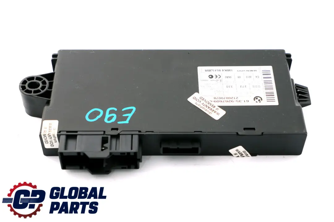 BMW 1 3 5 Series E60 E87 E90 CAS 3 ECU Control Unit Key Reading Module - SKU 9267609 - Part number 9267609
