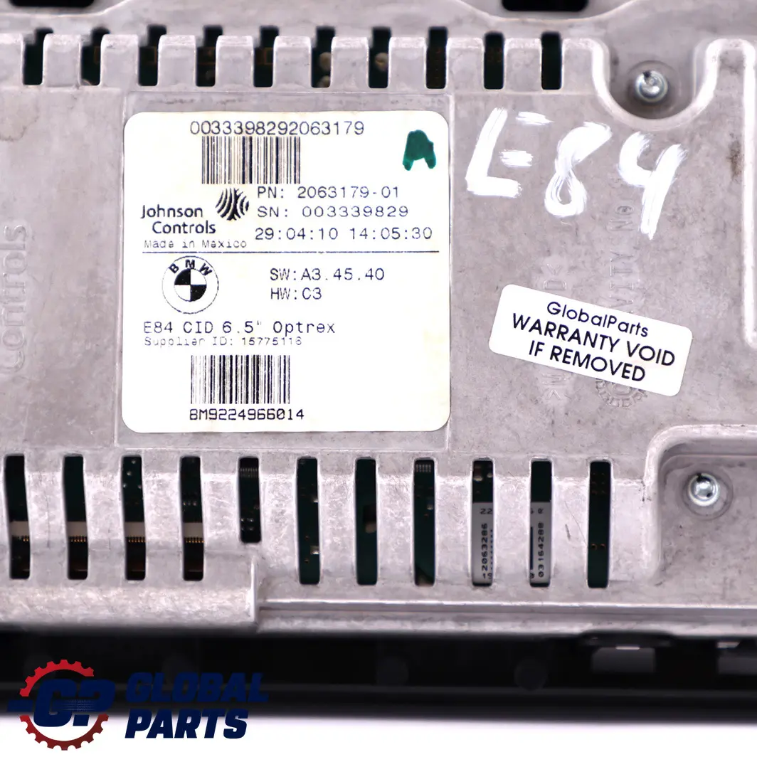 On-board Central Information Display Screen Monitor 6,5" 9224966 to BMW X1 E84 with Part number 9269013 BMW X1 E84 On-board Central Information Display Screen Monitor 6,5" 9224966 - SKU 9269013 - Part number 9269013