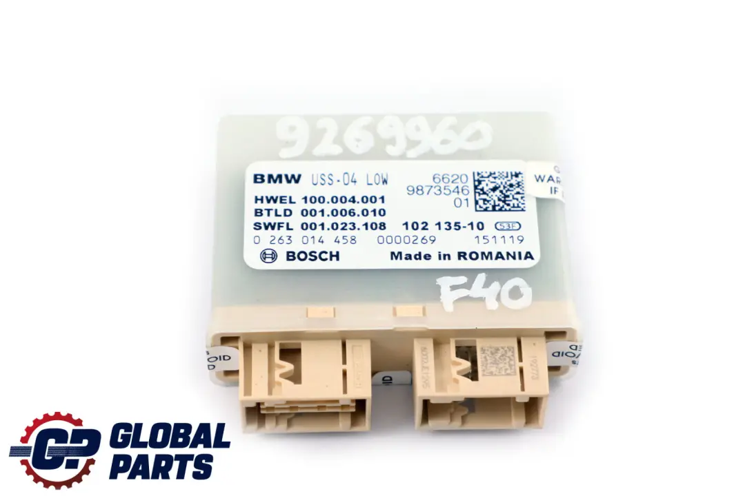 Steuergerät PDC 9873546 für BMW 1 er F40 mit Teilenummer 9269960 BMW 1 er F40 Steuergerät PDC 9873546 - SKU 9269960 - Teilenummer 9269960