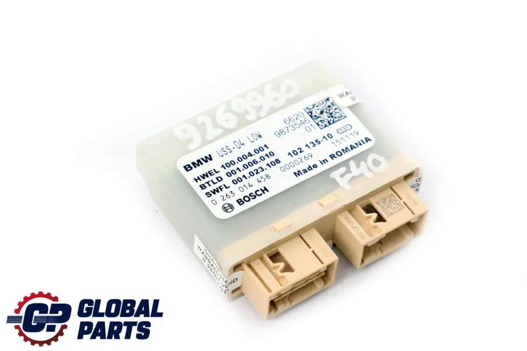 Parking Control Module Unit USS ECU LOW 9873546 to BMW F40 with Part number 9269960 BMW F40 Parking Control Module Unit USS ECU LOW 9873546 - SKU 9269960 - Part number 9269960