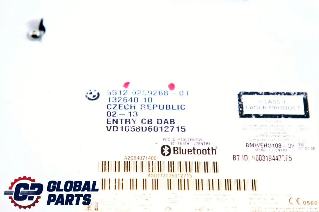 Radio Professional CD DAB Head Unit to BMW F20 F21 F30 F31 F32 with Part number 9299268 BMW F20 F21 F30 F31 F32 Radio Professional CD DAB Head Unit - SKU 9270365 - Part number 9299268