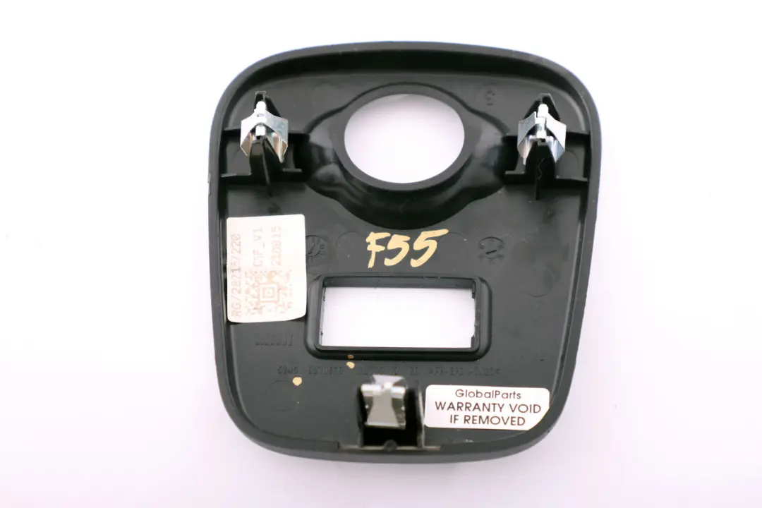 Panel frontal marco cubierta consola central para Mini F55 F56 F57 con número de pieza 9270579 Mini F55 F56 F57 Panel frontal marco cubierta consola central - SKU 9270579 - Número de pieza 9270579