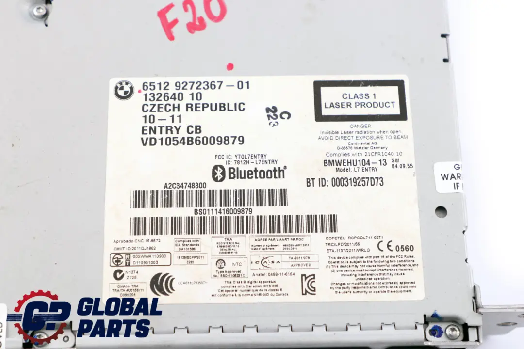 Radio Professional CD Lettore Bluetooth per BMW F20 F21 F22 F30 con numero di parte 9290989 BMW F20 F21 F22 F30 Radio Professional CD Lettore Bluetooth - SKU 9272367 - Numero di parte 9290989