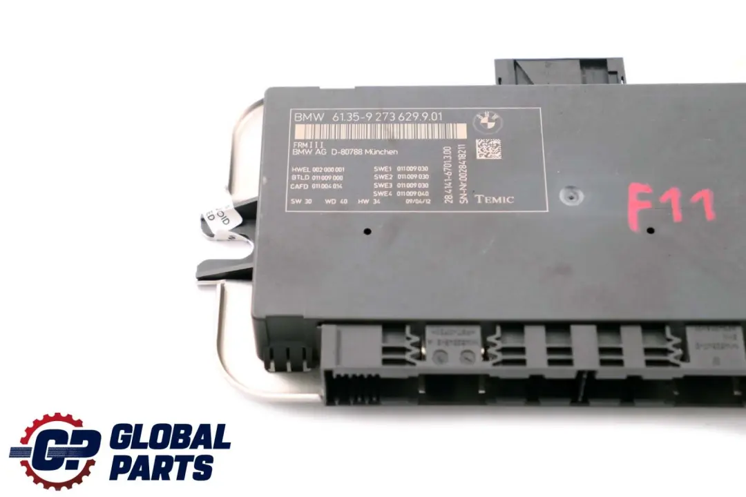 BMW F11 Footwell Luz Módulo ECU Unidad De Control FRM III TEMIC - SKU 9273629 - Número de pieza 9273629
