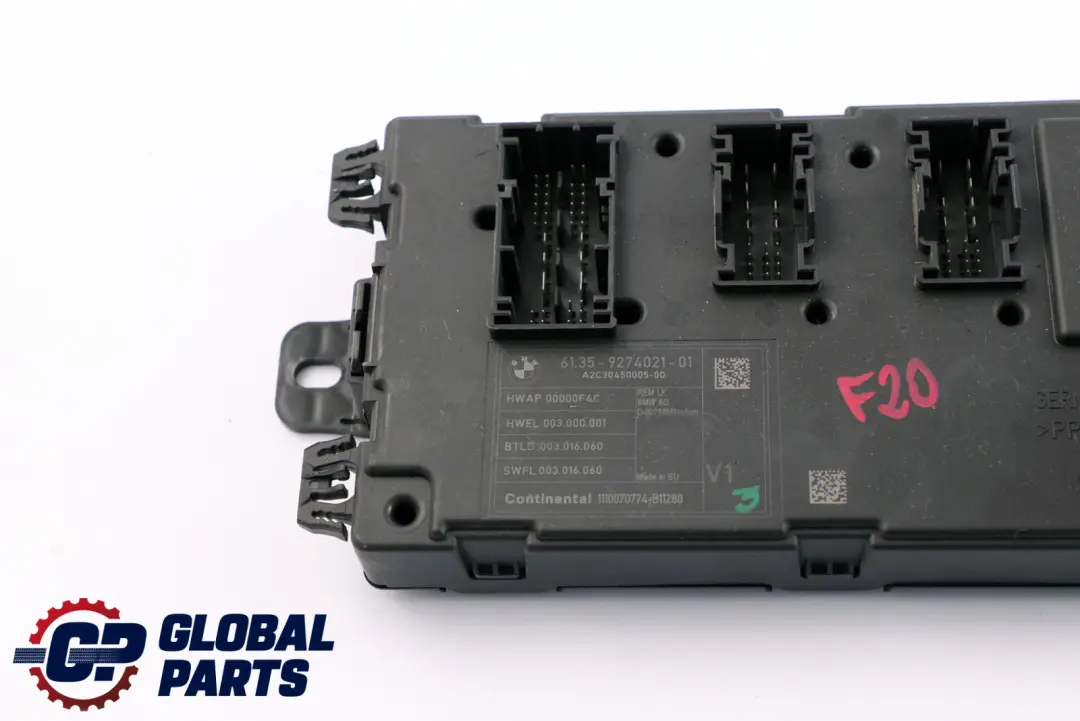 BMW F20 F21 F30 F31 F32 Body Control Unit Module REM - SKU 9274021 - Part number 9274021
