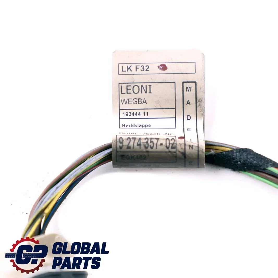 Mazo De Cables Cable para BMW 4 F32 con número de pieza 9274357 BMW 4 F32 Mazo De Cables Cable - SKU 9274357 - Número de pieza 9274357