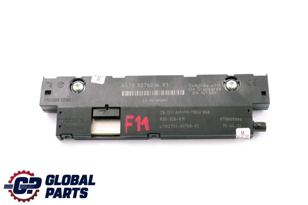 F11N LCI Aerial Antenna Amplifier Diversity 868 MHZ BMW 5 Series F11 - SKU 9276016 - Part number 9276016