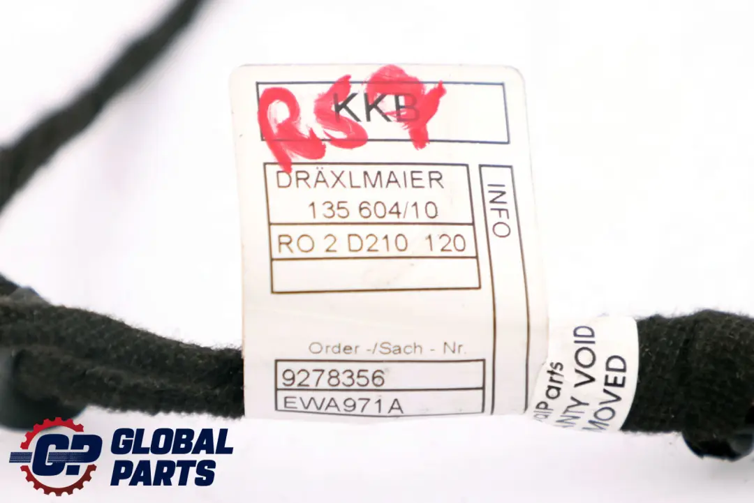 Mini Cooper R57 faisceau de cables, couvercle de coffre arriere - SKU 9278356 - Numéro de pièce 9278356