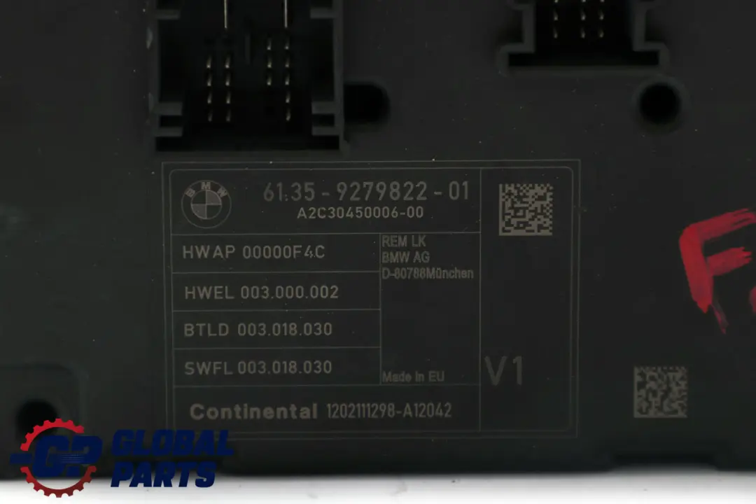 Body Control Unit Module REM BMW F20 F21 F30 F31 F32 Rear - SKU 9279822 - Part number 9279822