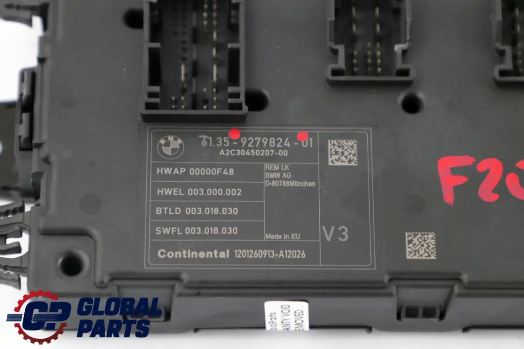  Body Control BMW F20 F21 F30 F31 F32 Unit Module REM - SKU 9279824 - Part number 9279824