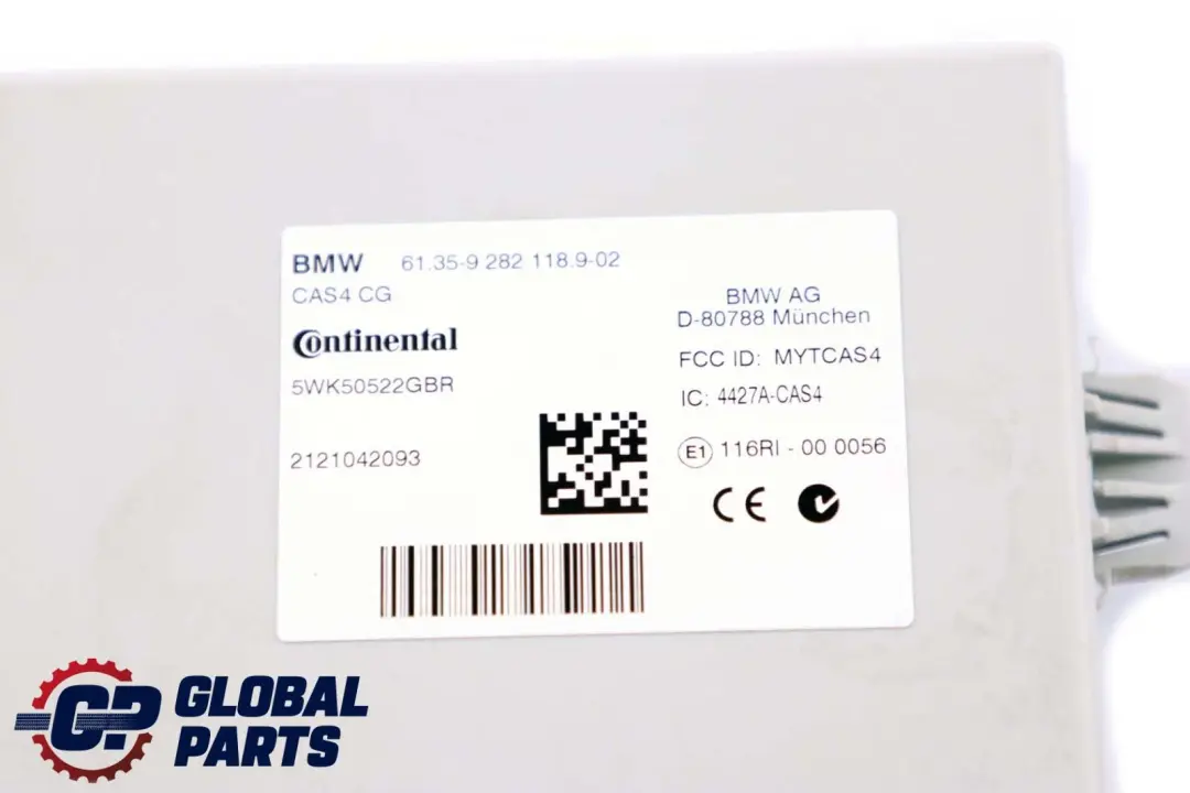 CAS4 Módulo de Unidad Control 6135 para BMW F10 con número de pieza 9282118 BMW F10 CAS4 Módulo de Unidad Control 6135 - SKU 9282118 - Número de pieza 9282118