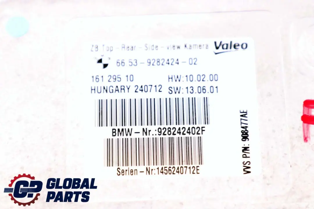 BMW F10 F30 Module d'unité Caméra vision latérale arrière supérieure - SKU 9282424 - Numéro de pièce 9282424