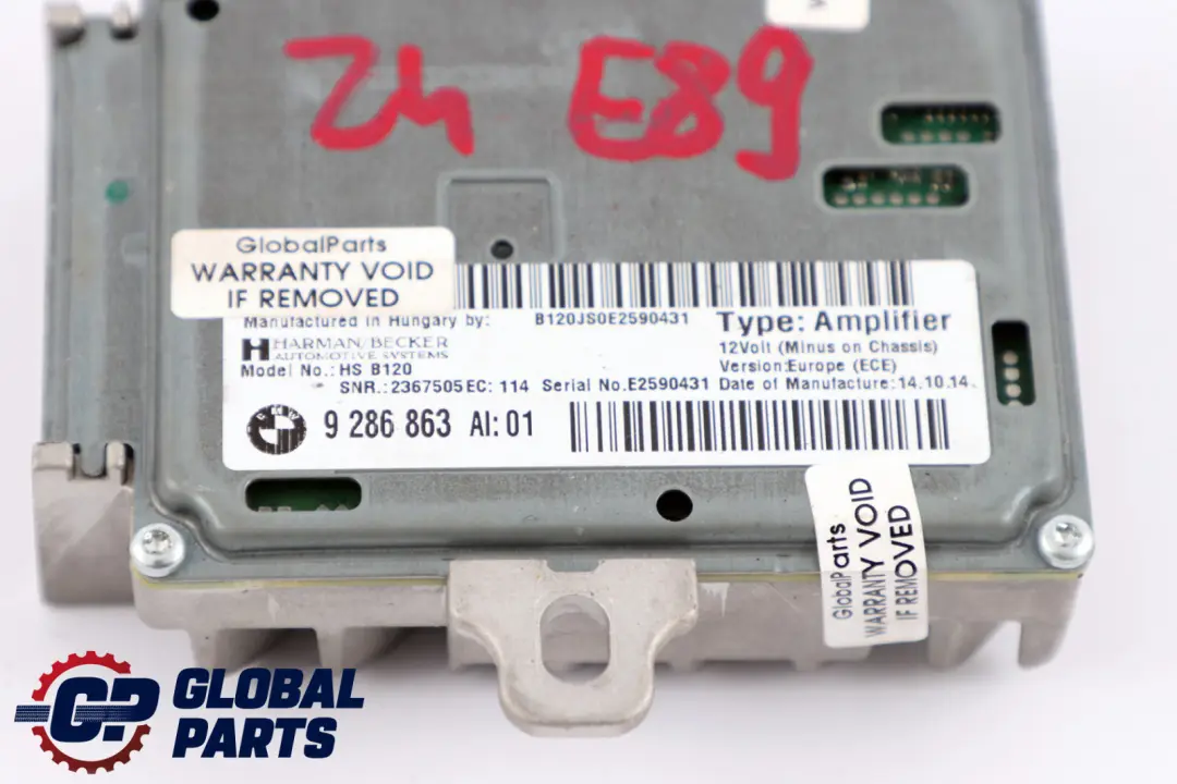 BMW X5 Z4 Series E70 E89 Active Sound Harman Becker Amplifier Design - SKU 9286863 - Part number 9286863