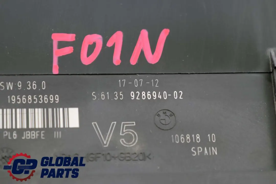 BMW 7 Series F01 LCI ECU Body Control Module Junction Box JBBFEIII V5 - SKU 9286940 - Part number 9286940