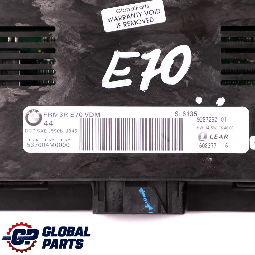 Footwell Light Control Module Unit Lear FRM3R VDM to BMW X5 Series E70 with Part number 9287252 BMW X5 Series E70 Footwell Light Control Module Unit Lear FRM3R VDM - SKU 9287252 - Part number 9287252