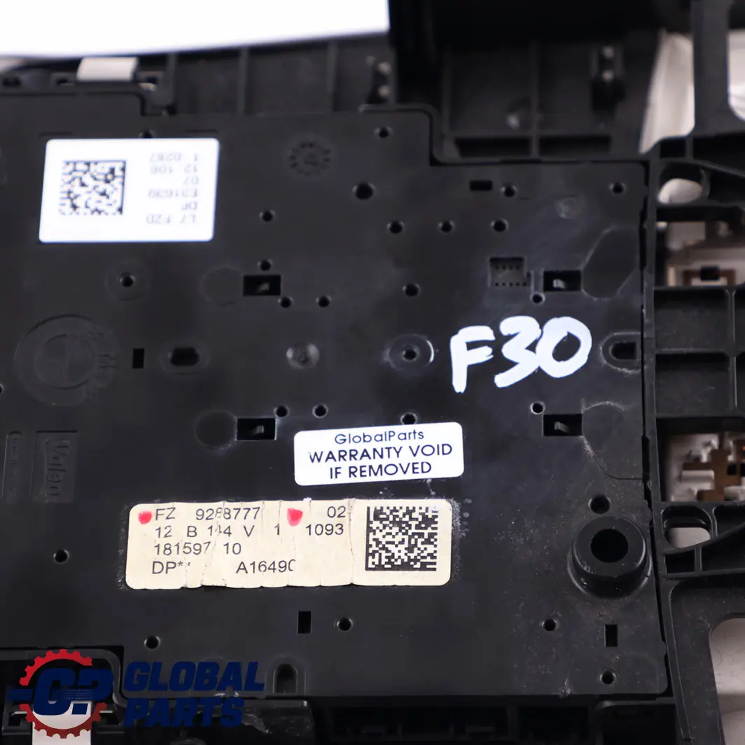 BMW F20 F21 F30 F31 Interruttore Centrale Interno Tetto Grigio - SKU 9288777 - Numero di parte 9288777