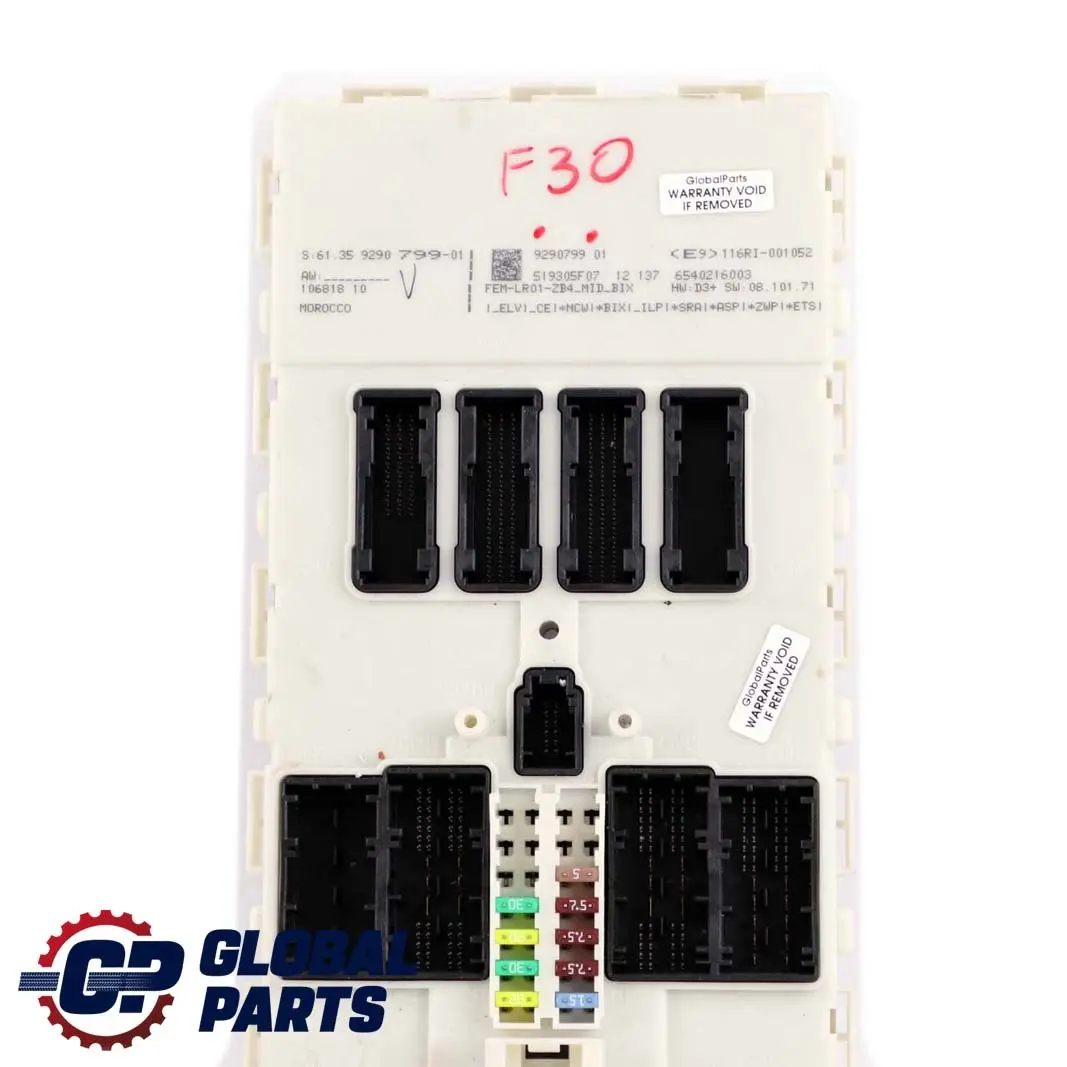 Module Control Unit FEM to BMW 1 2 3 4 Series F20 F21 F22 F30 F31 F32 F36 with Part number 9290799 BMW 1 2 3 4 Series F20 F21 F22 F30 F31 F32 F36 Module Control Unit FEM - SKU 9290799 - Part number 9290799