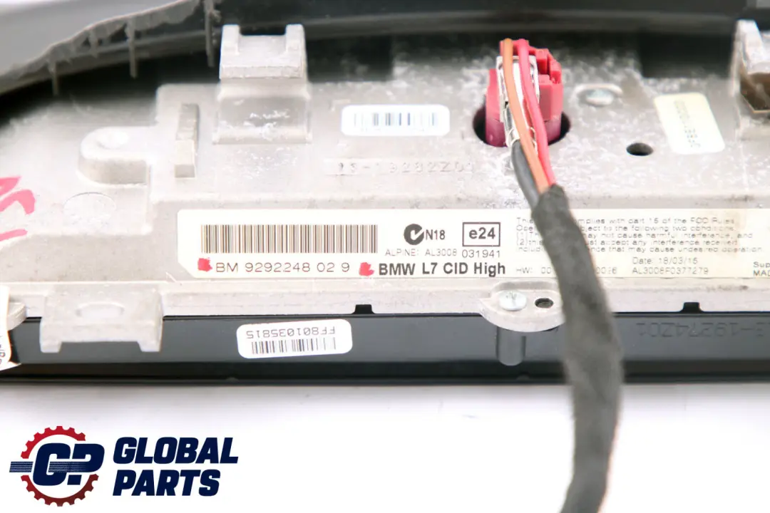 Ecran Central D'Information 8,8" pour BMW F30 F31 F32 F33 à propos du numéro de pièce 9292248 BMW F30 F31 F32 F33 Ecran Central D'Information 8,8" - SKU 9292248 - Numéro de pièce 9292248